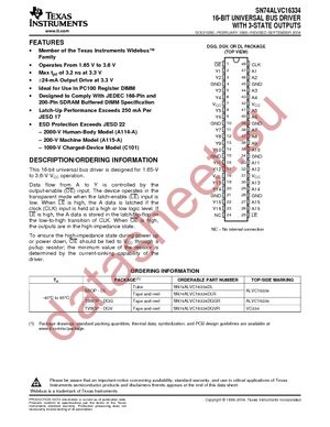 74ALVC16334DGVRE4 datasheet  